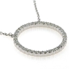 Billede af Vedhæng - halskæde, 36 brill. a 0,06 ct, 14 kt. hvg. (smykke cirkel roset)