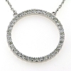 Billede af Vedhæng - halskæde, 36 brill. a 0,06 ct, 14 kt. hvg. (smykke cirkel roset)