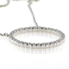 Billede af Vedhæng - halskæde, 36 brill. a 0,06 ct, 14 kt. hvg. (smykke cirkel roset)