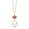 Billede af Mads Z "Pearl Delight" vedhæng 14 kt. guld m. kulturperle + pink turmalin (eksl. kæde)