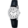 Billede af Lorus Classic dameur stål sort læderrem 26mm vandafvisende