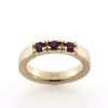 Billede af Alliancering 3 rubiner a ca. 0,10 ct. 14 kt.