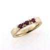 Billede af Alliancering 3 rubiner a ca. 0,10 ct. 14 kt.