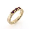 Billede af Alliancering 3 rubiner a ca. 0,10 ct. 14 kt.