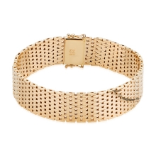 Billede af Armbånd mursten 14kt 15rk bredde 15,0mm 18,5cm Billede af Armbånd mursten 14kt 15rk bredde 15,0mm 18,5cm