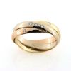 Billede af Ring 3 i en, 3,0 mm. 5 brillanter a 0,02 w/vs. 14 kt. (-59)