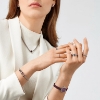 Billede af Bering Classic dameur stål sølv lilla mesh lænke 22mm safirglas lilla urskive