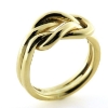 Billede af Ring, råbåndsknob 925s. forgyldt (forgyldning vil blive slidt af ved brug !) (str. 60 -69)