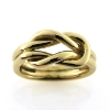Billede af Ring, råbåndsknob 925s. forgyldt (forgyldning vil blive slidt af ved brug !) (str. 60 -69)