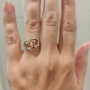 Billede af Ring med hjerte og brill. 0,10 w/vs. 14 kt. + 14 kt. hvg.