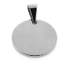Billede af Vedhæng ovalt sort stål med pats øsken  20x.26,7mm