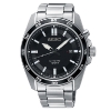 Billede af Seiko herreur Kinetic stål lænke sort skive 10bar mineralglas dato