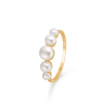 Billede af Mads Z "Daizy" ring 8 kt. guld m. fvp (str. 52)