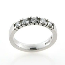 Billede af Allia. ring, 5* syn. zirk. 3,0 mm. sølv 925s. (br. 3,7-tk. 2,2 mm.)