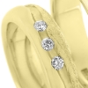 Billede af Vielses & Forlovelses ringe, i d- ring 3 brill. a 0,05 w/vs. 14 kt.