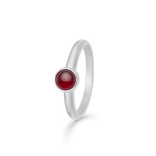 Billede af Mads Z Sølv ring "Cabochon" m. ægte Rubin 0,80 ct. str 50