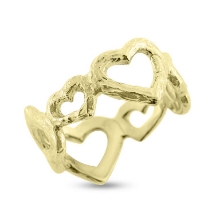 Billede af Ring "Hjertetrio" i 14 kt. (faconpris - ekskl. guld)