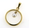 Billede af Vedh. af ring med løs perle 5-5½ mm., m. øsken + patz 8 kt