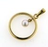 Billede af Vedh. af ring med løs perle 5-5½ mm., m. øsken + patz 8 kt