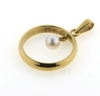 Billede af Vedh. af ring med løs perle 5-5½ mm., m. øsken + patz 8 kt