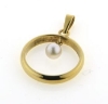 Billede af Vedh. af ring med løs perle 5-5½ mm., m. øsken + patz 8 kt