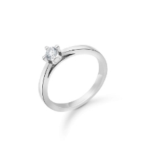 Billede af Mads Z 14 kt. hvidguld ring "Crown" m. 0,16ct. W.SI str. 52