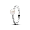 Billede af Pandora Pavé og ferskvandsperle ring sølv m. cz (str. 48-60)