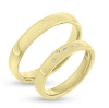 Billede af Vielses & Forlovelses ringe, 5*0,01 w/vs i damering 8 kt