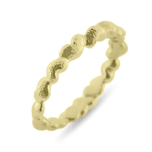 Billede af Ring hjerter, hele vejen rundt ,br, 3,4 mm. hamret overflade 8 kt.