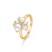 Billede af Mads Z "Diamond Cloud" ring 14 kt. guld m. diamant + fvp (str. 60)
