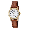Billede af Lorus Classic dameur stål gulddoublé læderrem 26mm 3bar