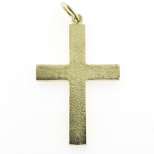 Billede af Vedhæng Kors (pladekors) hj. 45 mm. br. 30 mm. 14 kt.