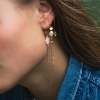 Billede af STINE A ørering Petit Ile De L'Amour Double Chain sølv forgyldt (1 stk)