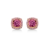 Billede af Mads Z "Provence" øreringe 14 kt. guld m. safirer + pink kvarts