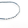 Billede af Classic by Pind Colorful ,knyttet armbånd demin blå med sølv kugler 