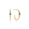 Billede af Mads Z "Blue Poetry" øreringe 14 kt. guld m. London Blue Topas
