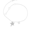 Billede af By Pind armbånd sølv rhodineret med stjerne vedhæng med zirkoniasten (16+3cm)