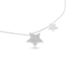 Billede af By Pind armbånd sølv rhodineret med stjerne vedhæng med zirkoniasten (16+3cm)