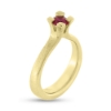 Billede af Ring ægte fac. rubin eller safir 5,0 mm. 14 kt.