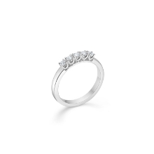 Billede af Mads Z "Crown Alliance" ring 14 kt hvg m. 5 x 0,04 ct w/si brillanter str. 52