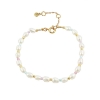 Billede af Hultquist Pastel Pearl Armbånd forgyldt sølv (15 + 3 cm)