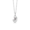 Billede af Mads Z "Mother/Child" halskæde sølv small m. grå perle 36+4cm.
