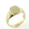 Billede af Herrering massiv, plade antik facon 14*12 mm.