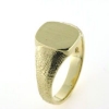 Billede af Herrering massiv, plade antik facon 14*12 mm.