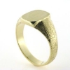 Billede af Herrering massiv, plade antik facon 14*12 mm.