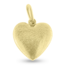 Billede af Vedhæng hjerte, massivt, ovalt øsken 14 kt. facon 11,0 gr. (prisen er excl. guld)