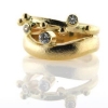 Billede af Ring 3 brill. a 0,15 + 2* 0,06 ct. w/vs. 14 kt.