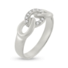 Billede af Loge ring fattet med 7 brill. a 0,01 w/vs. 14 kt. hvg. (billede vist med 10 stene)