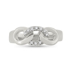 Billede af Loge ring fattet med 7 brill. a 0,01 w/vs. 14 kt. hvg. (billede vist med 10 stene)