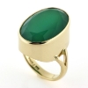 Billede af Ring med stor agat 14 kt.